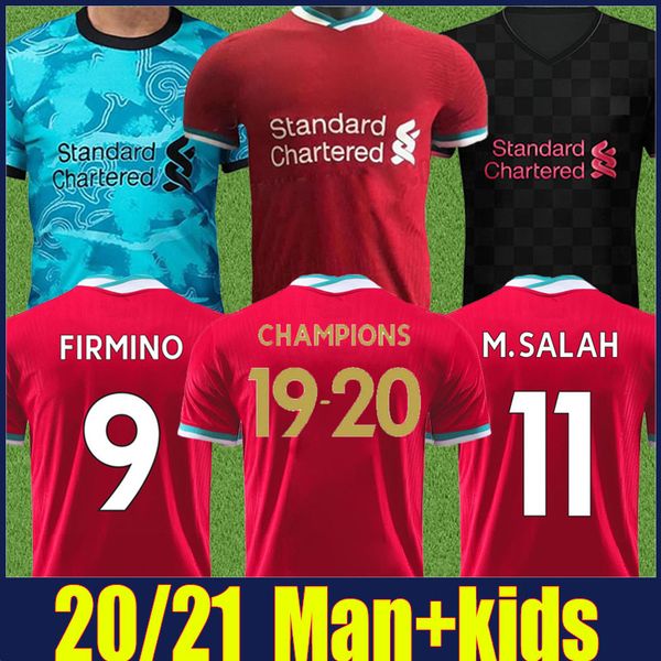 

2020 english football club the reds soccer jerseys man children football shirts kids kit soccer uniform 20/21 champions jersey, Black;yellow
