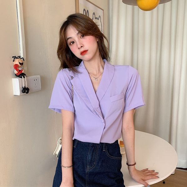 

new summer clavicle v-neck for women ~ new summer clavicle v-neck for shirt shirt women, White
