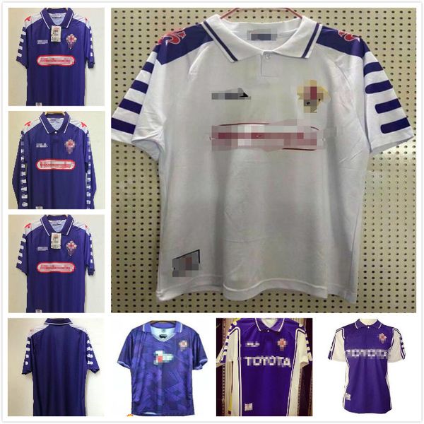 

fiorentina retro 92 93 1998 1999 00 retro camicia di calcio maglie batistuta 99 00 florence home away long sleeve retro football jersey, Black;yellow