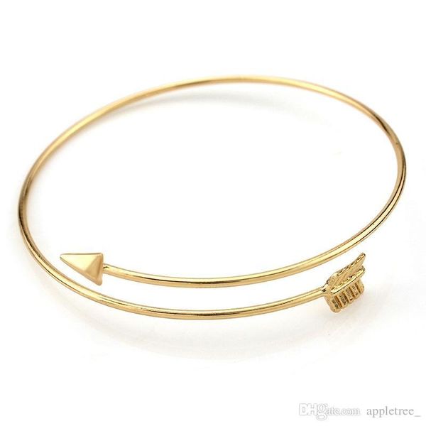 

arrow bangle bracelets open cuff bracelet gold silver plated alloy bangles for women girls womens jewelry fashion jewellery wholesale new, Black