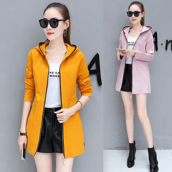 

small fragrant style mid-length couple coat zipper solid color coat women's jacket couple's clothing, Tan;black