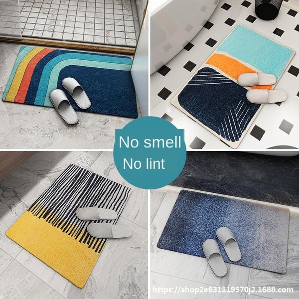 

toilet bathroom door bedroom absorbent non-slip carpet non-slip carpet toilet mat entrance mat