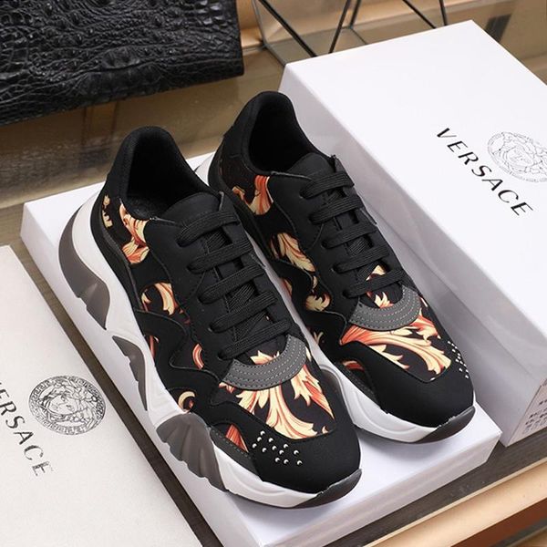 

mens shoes lightweight fashion sports outdoor walking footwears scarpe da uomo low lace-up plus size luxury men shoes, Black