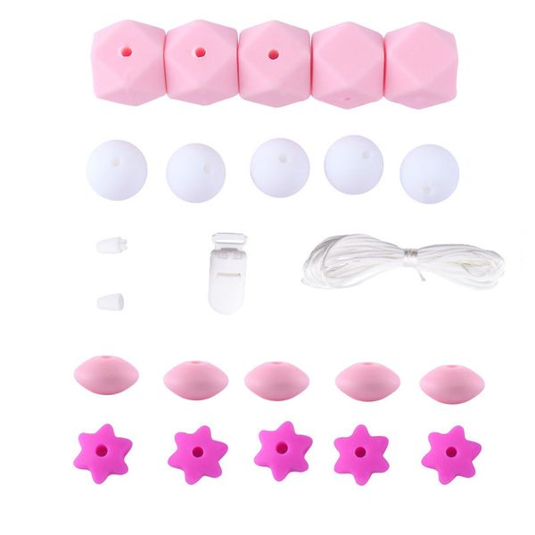 

diy set silicone beads grade beads for nursing pacifier chain pendant necklace crafts accessory baby teether