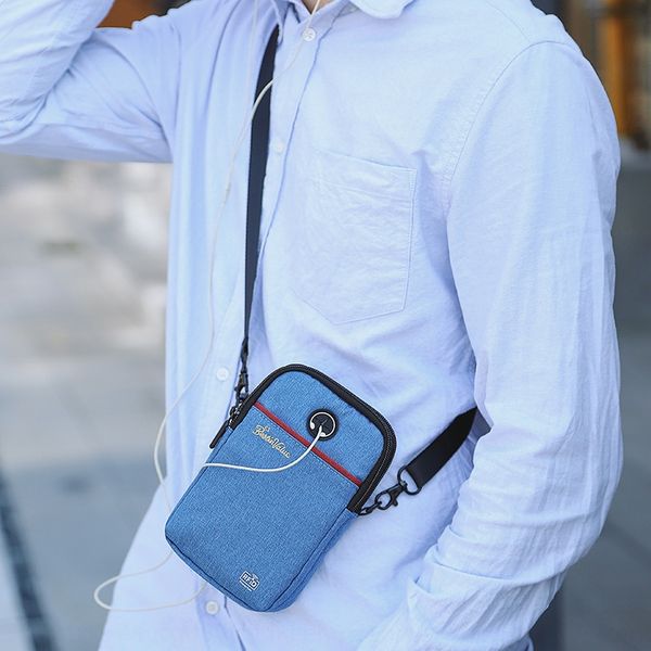 

certificate waterproof satchel storage storage large capacity rfid anti-theft certificate shoulder messenger bag running bag