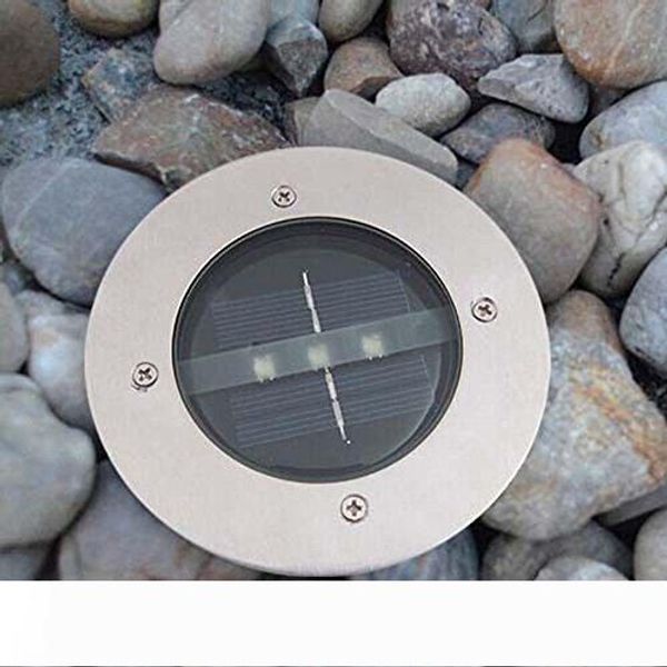 

3 led outdoor solar power light stainless brick deck landscape floodlight buried lamp path way garden path light underground lamp