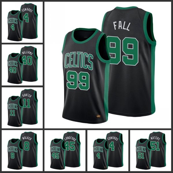 

Boston Celtics Carsen Edwards Grant Williams Jonathan Gibson Romeo Langford Tremont Waters Tacko Fall Men Earned Jersey, Black