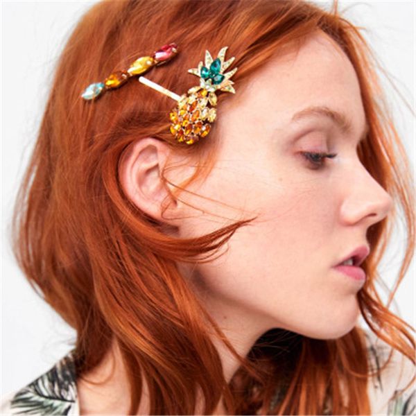

the new acrylic colorful hairclip europe and america popular hair pin for women perfect quality fashion wild daily decor, Golden;silver