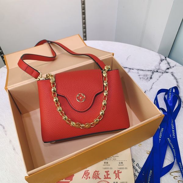 

classic lady's handbag 5a high-end custom quality handbag fashion business casual style metal accessories with long shoulder strap
