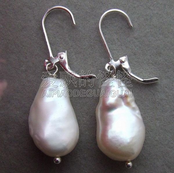

charm women' 20mm keshi pearl earrings, Golden