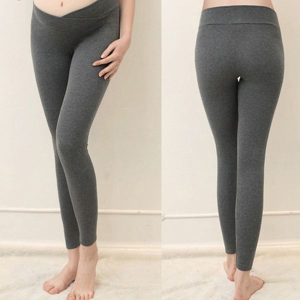 

autumn maternity leggings low waist pregnancy belly pants for pregnant women maternity trousers leggings plus size, Black