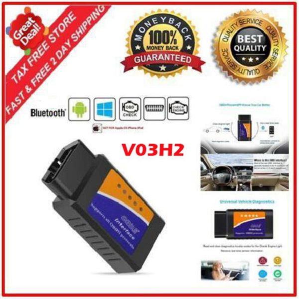 

v03h2 car obdii scanner bluetooth 2.0 auto tester diagnostic tools for android car diagnostic tools scanner for android#yl10