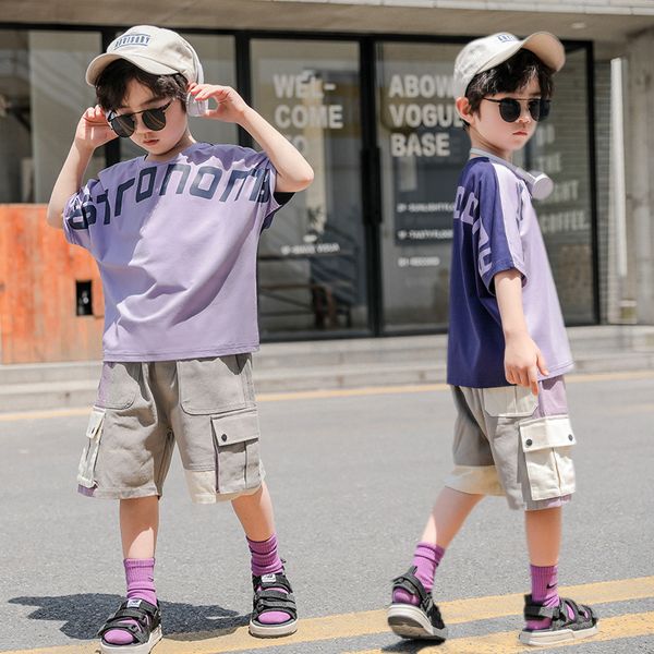 

boys clothes set short sleeve t-shirt +pants summer kids boy sports suit children clothing outfits teen 5 6 7 8 9 10 11 12 years, White