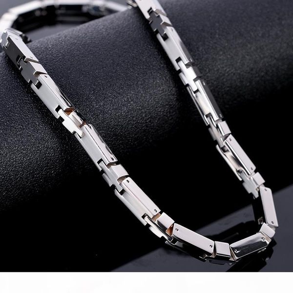 

trustylan solid stainless steel mens silver color chain necklace handmade hypoallergenic finished long necklace men rock jewelry j190526