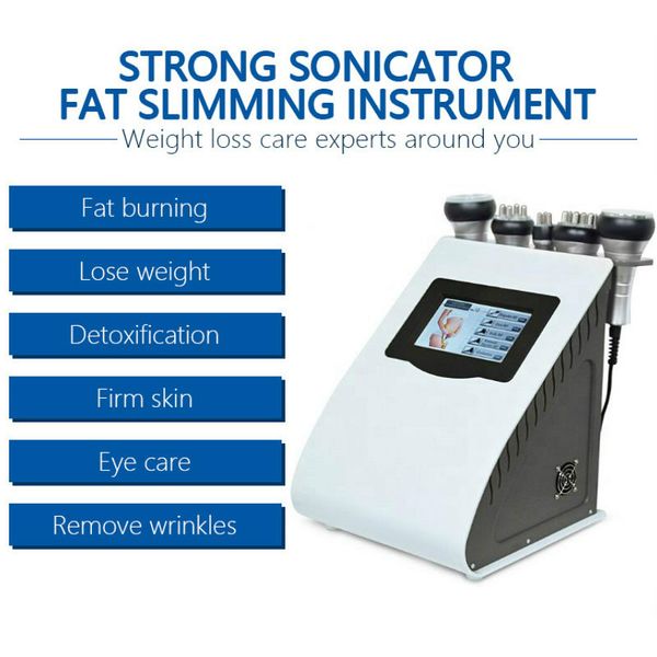 

medical grade 5 in 1 40k ultrasonic liposuction cavitation slimming machine vacuum rf skin care salon spa equipment, Black