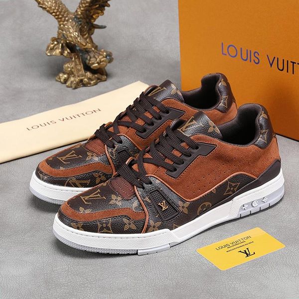 

luxury mens shoes walking sneakers outdoor sports lace -up design big size with box breathable trainer sneaker chaussures pour hommes casual, Black