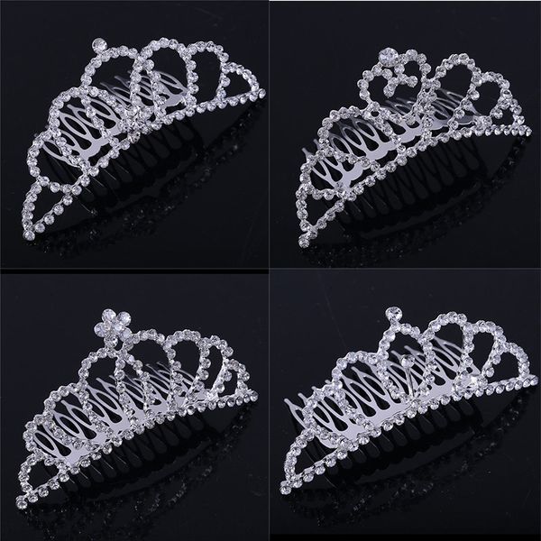 

korean style sweet princess crown hair accessories performance clothing gift children's performance crown clothing gift, Slivery;white