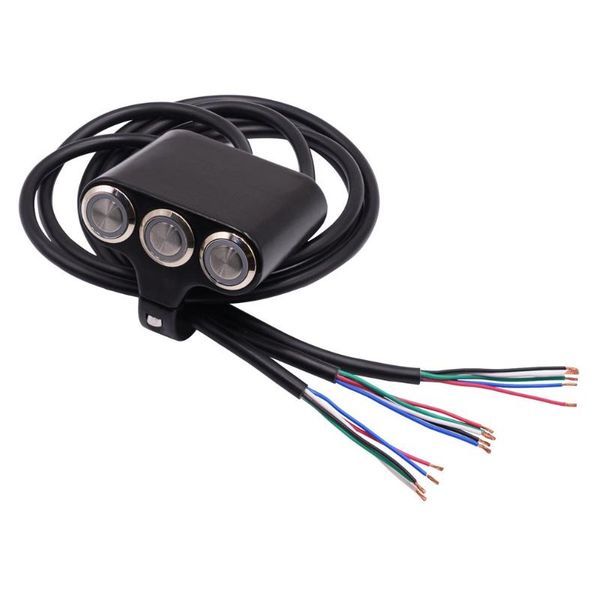 

motorcycle electric car aluminum alloy three-position faucet handlebar switch self-locking self-reset button