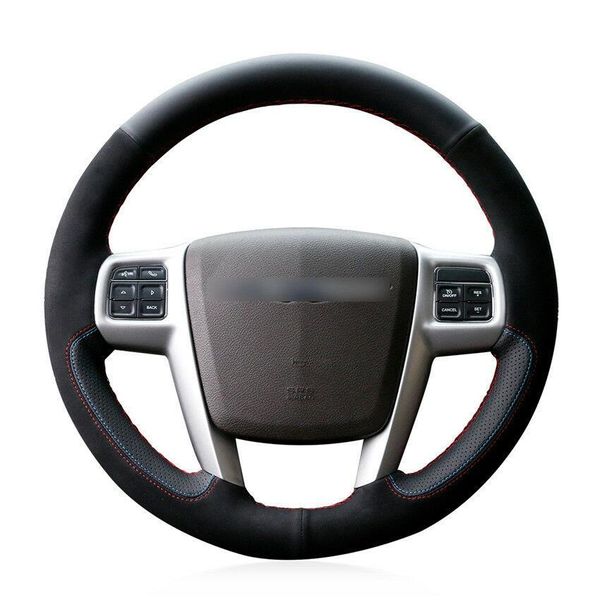 

for chrysler grand voyager car steering wheel cover black artificial leather
