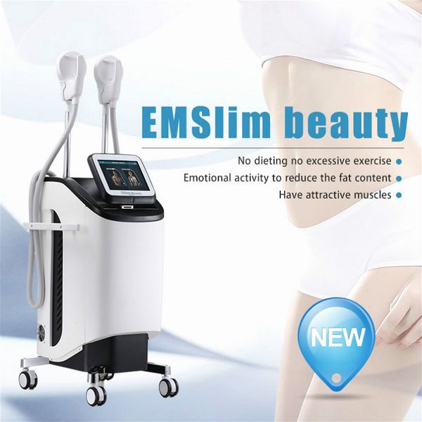 

new arrival electromagnetic muscle stimulation hi emt emslim body slimming machine body contouring machine two applicators burn fat