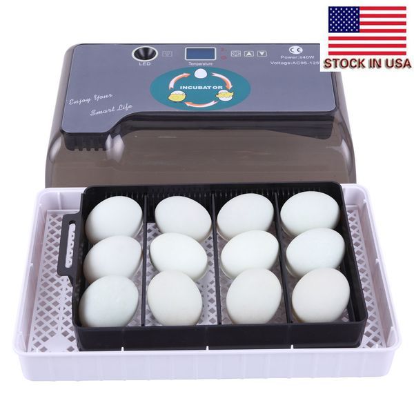 

12 poultry fully automatic incubator egg hatching machine cover egg device sliding automatic egg turning us regulations 2020