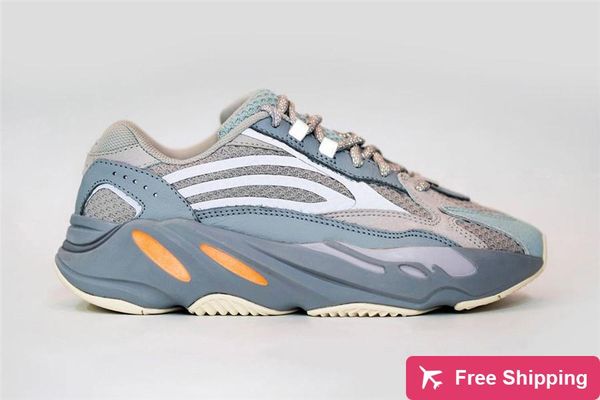 

2020 authentic originals 700 v2 inertia magnet teal blue wave runner 3m kanye west men women running shoes sneakers fw2549 with box