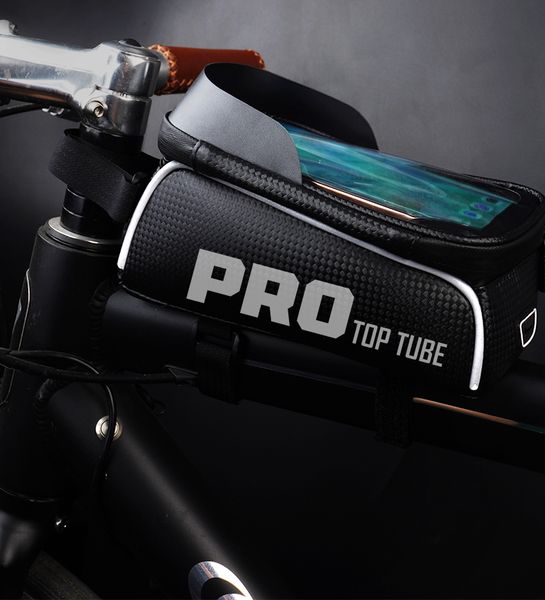 

china manufacturer oem front tube bags waterproof phone holder with fashion design bike accessories for your riding