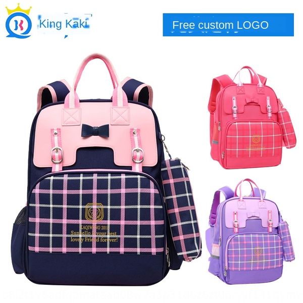 

karchi king primary school students girls 1-3 children and girls schoolbag grade 3-6 burden reduction and ridge schoolbag protection