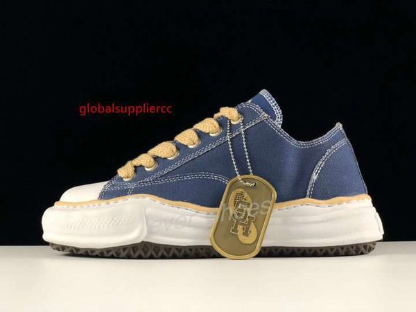 

new nigel cabourn maison mihara yasuhiro original sole canvas triple s platform casual running shoes women mens designer sneakers boots, Black;green