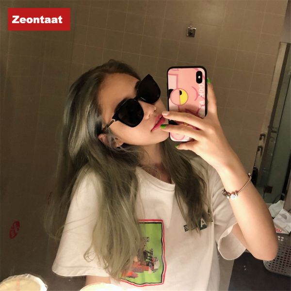 

sunglasses zeontaat 2021 fashion ins star with the same sunglasses, big frame men and women tide retro wild, White;black