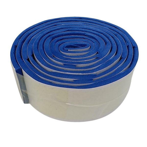 

1 roll non-slip boat flooring decking pad (86in x 2in x 0.2in), 5mm thickness eva foam faux teak marine mat - dark blue