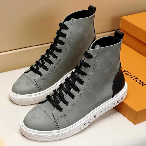

luxury mens casual sports shoes boots fashion sneakers platform breathable male sneakers classic trainers zapatos de hombre with origin box, Black
