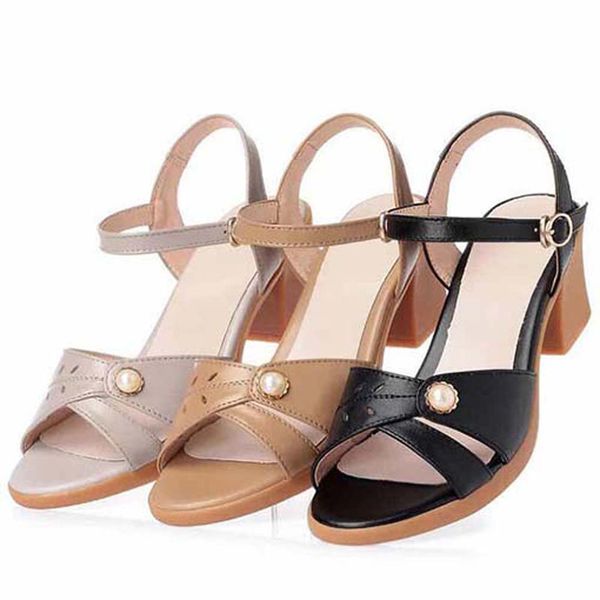 

sandals shoe real leather slides slippers shoes for man woman eu:35-45 p97, Black