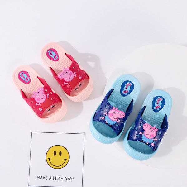 

baby pig 1-5 years old anti-skid baby children 3 cave slippers hole shoes anti-skid soft sole home slippers cave shoes, Black;grey