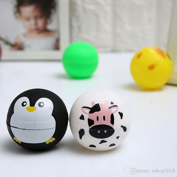 

new creative cartoon plastic capsule twist eggshell cute animal printed kids toy ball piggy bank gifts