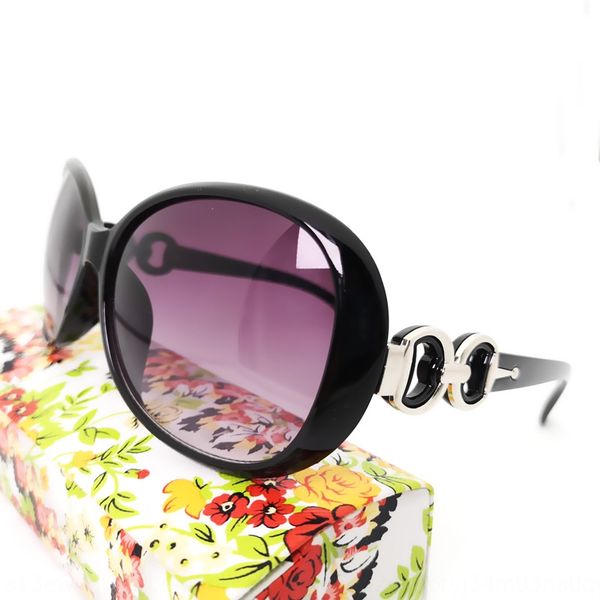 

new women's fashion big frame double color gradient frame face sunglasses trimming fashionable all-match sunglasses, White;black