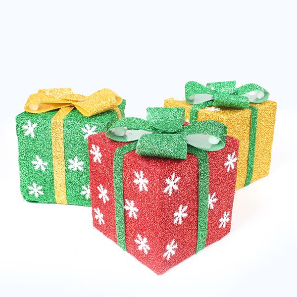 

christmas decorations 20*20*20cm folding gift box tree ornaments xmas decoration large santa storage case ic879561