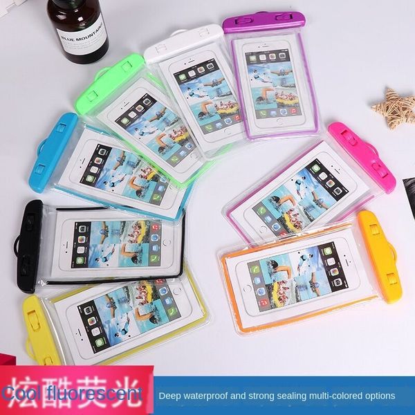 

u0nwn new luminous pvc mobile phone diving cover universal bag luminous waterproof bag swimming p touch screen waterproof cover rainproo