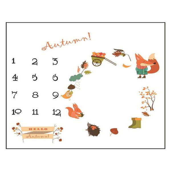 

ребенок в месяц запись рост milestone одеяло животных шаблон фото реквизит h55b