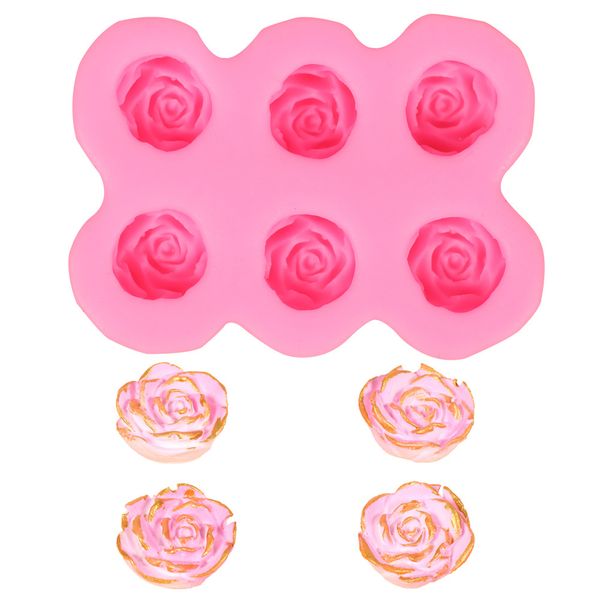 

rose flower fondant cake decoration tool 6 sets of flower baking cake decoration lace silicone mold