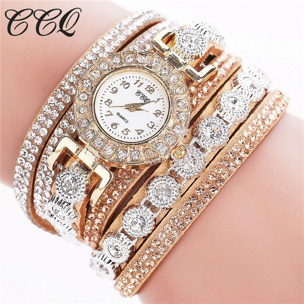

ccq fashion women watches watched relogio feminino luxury women full crystal wrist watch quartz watch gift c46, Slivery;brown