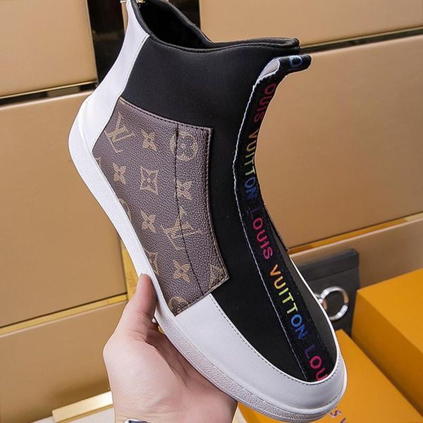 

fashion ankle boots shoes for men chaussures pour hommes bottes hommes fashion shoes zipper style luxury men shoes casual boots m22, Black