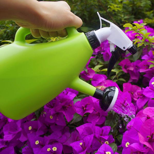 

watering can sprayer dual-purpose watering can multifunctional shower hand pressure air pressure watering can plastic 1.2l