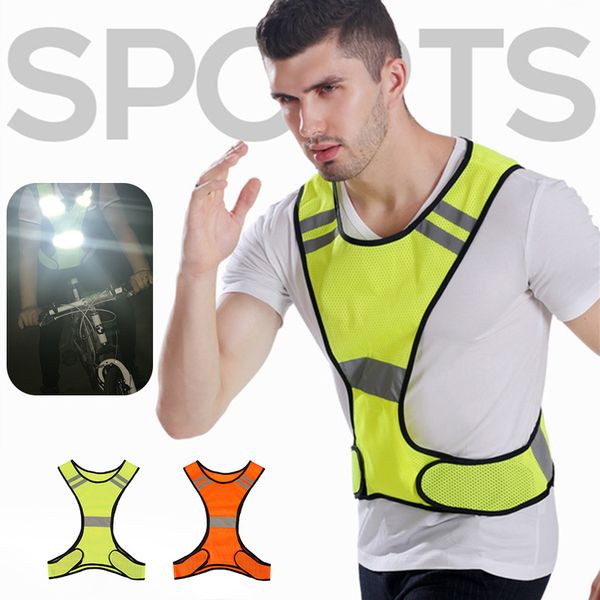 

reflective safety vest high visibility safety breathable traffic night work security running cycling reflective strip, Black;blue
