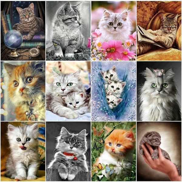 

evershine алмазной картины cat полных площади алмазной вышивка animals картина rhinestone вышивка крест алмазных мозаики handwork