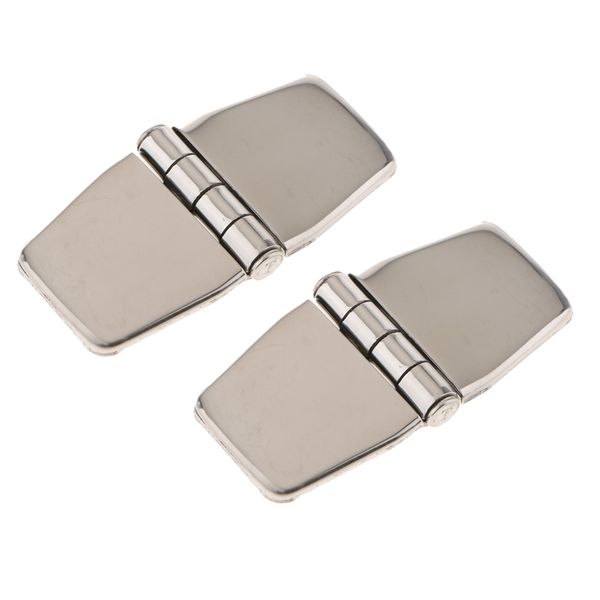 

2x stainless steel door hinge with cover for