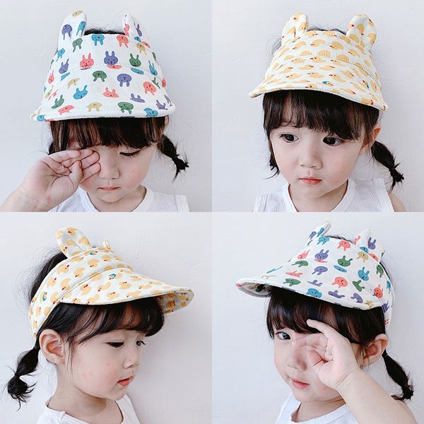 

baby sun summer cute men's and women's sun hat sun-proof cartoon cap empty hat for travel, Blue;gray