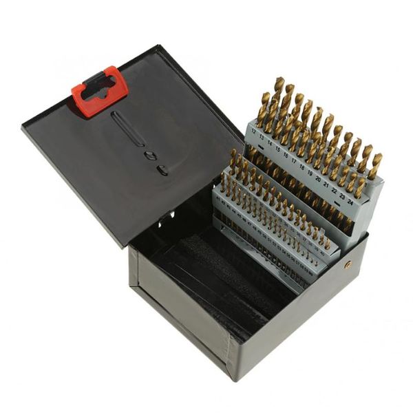 

60pcs 1-5.79mm hss twist drill bits titanium coated drill bits kit power drilling tools hole opener for aluminum wood