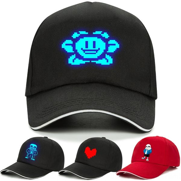 

under the legend baseball of noctilucent hat animation peripheral cap sans game undertale baseball cap men and women summer, Blue;gray