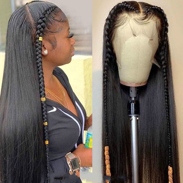 

straight lace frontal wig long bob human hair wigs straight lace front wigs hair brazilian lace front human hair wigs, Black